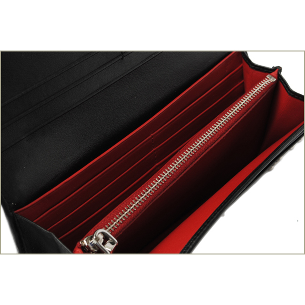 Prada Long Wallet Studded Soft Calf Black - image 4